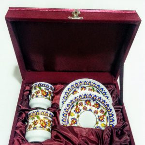 İkili Kahve Fincan Seti Kadife Kutulu 3