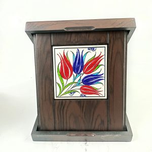 Ahşap Plaket 10x10 Çini Karolu Ahşap Kutulu 4
