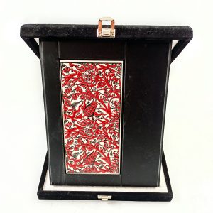 Ahşap Plaket 10x20 Çini Karolu Kadife Kutulu 33