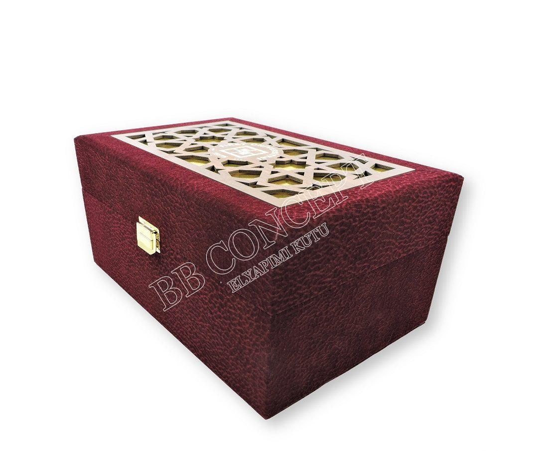 Kadife ve Ahşap Kutu BB Kutu