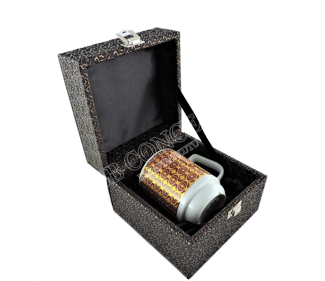 Mug Bardak Kutusu Lüks Deri - Görsel 2