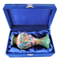 30cm Vazo Kutusu Lüks Desenli Kadife Metal Şeritli - Görsel 5