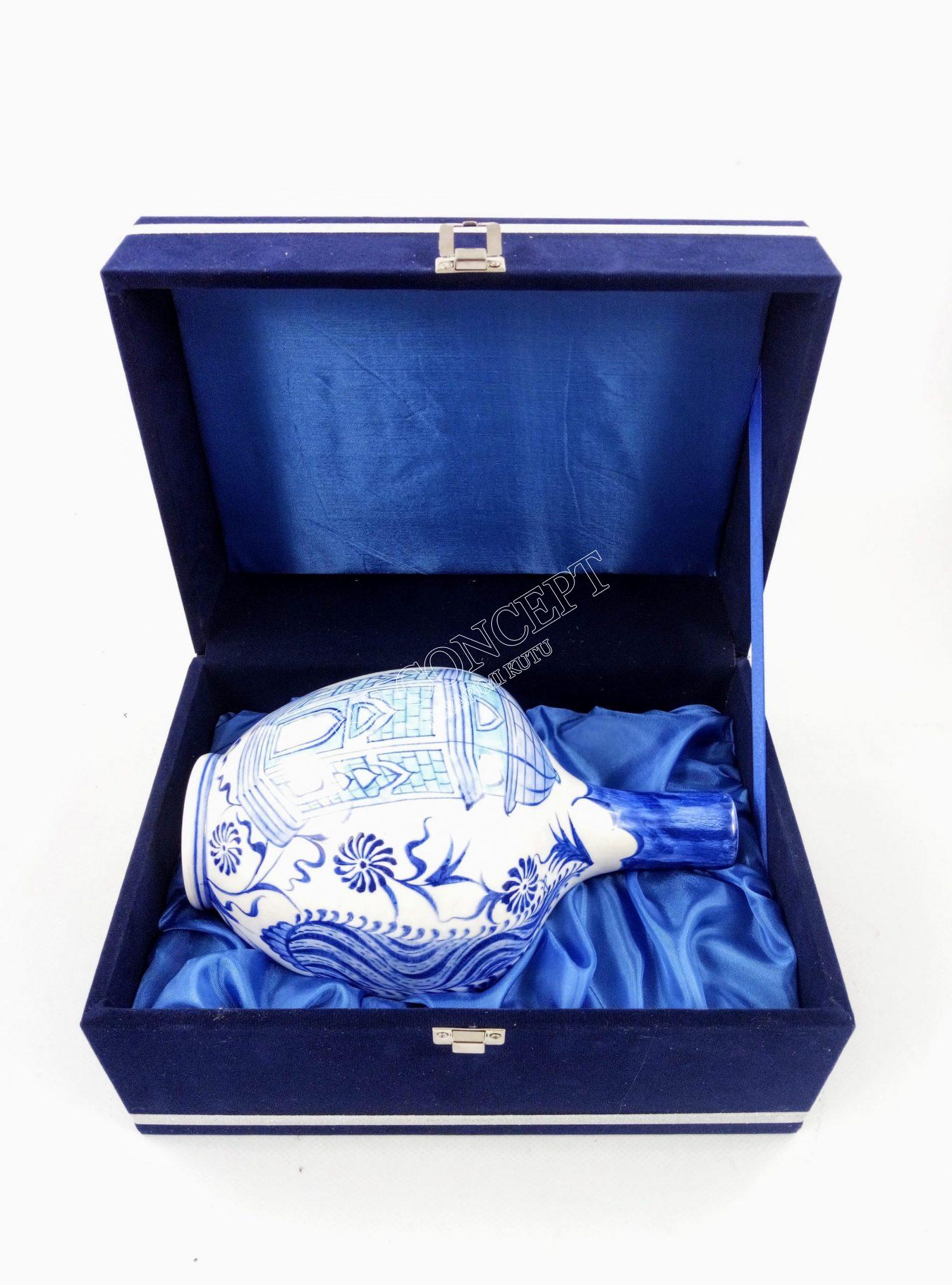 30cm Vazo Kutusu Kadife Lacivert - Görsel 4