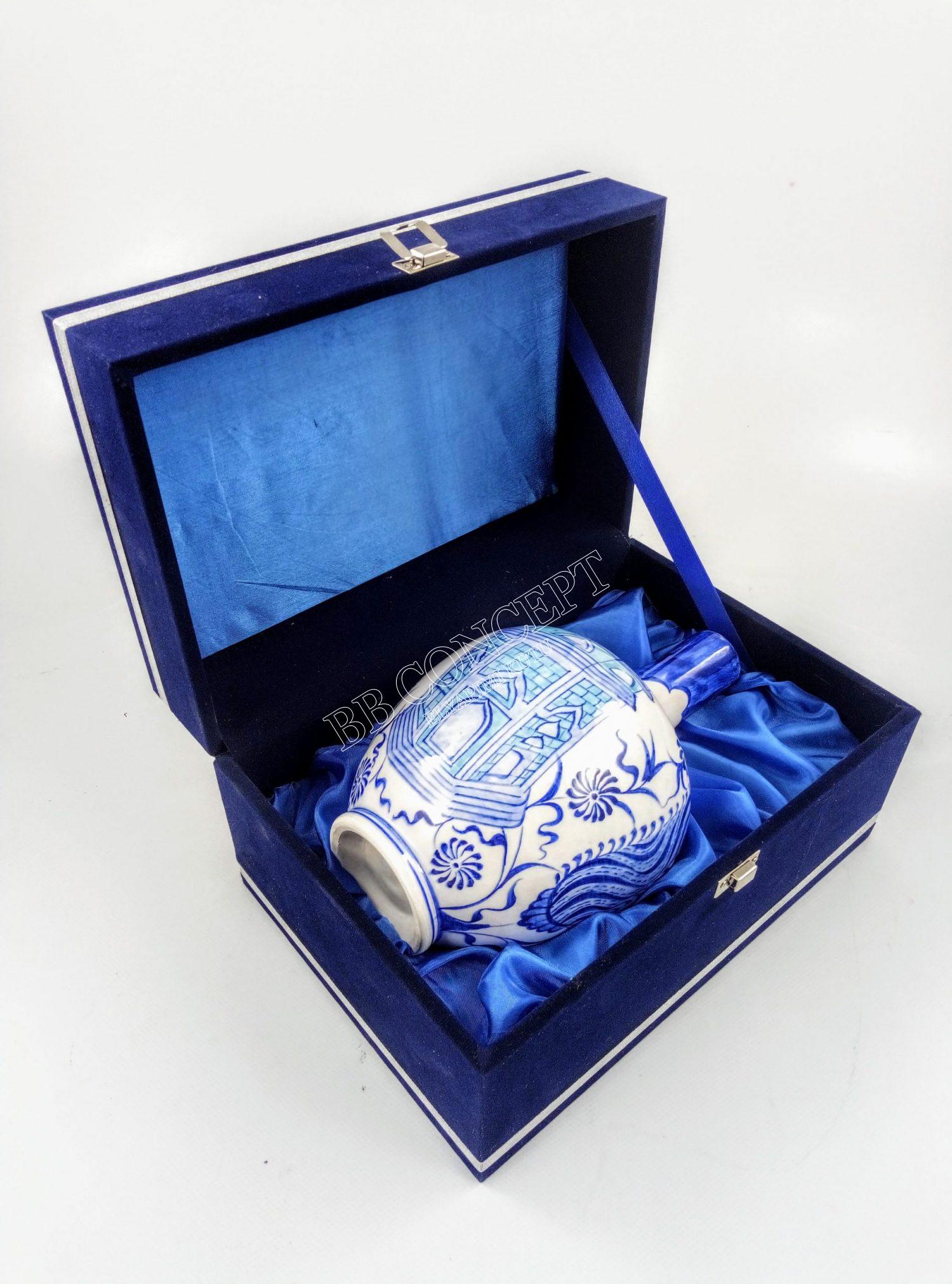 30cm Vazo Kutusu Kadife Lacivert - Görsel 5