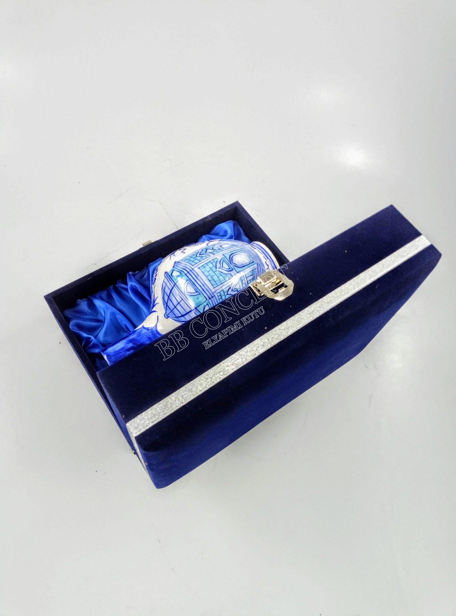 30cm Vazo Kutusu Kadife Lacivert - Görsel 7