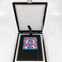 Ahşap Plaket 10x10 Çini Karolu Kadife Kutulu - Görsel 6