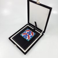 Ahşap Plaket 10x10 Çini Karolu Kadife Kutulu - Görsel 4
