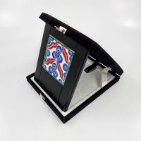 Ahşap Plaket 10x10 Çini Karolu Kadife Kutulu - Görsel 2