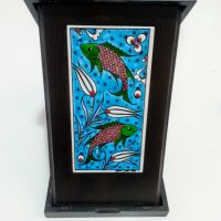Ahşap Plaket 10x20 Çini Karolu Ahşap Kutulu