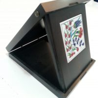 Ahşap Plaket 10x10 Çini Karolu Ahşap Kutulu 3 - Görsel 2