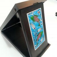 Ahşap Plaket 10x20 Çini Karolu Ahşap Kutulu - Görsel 4