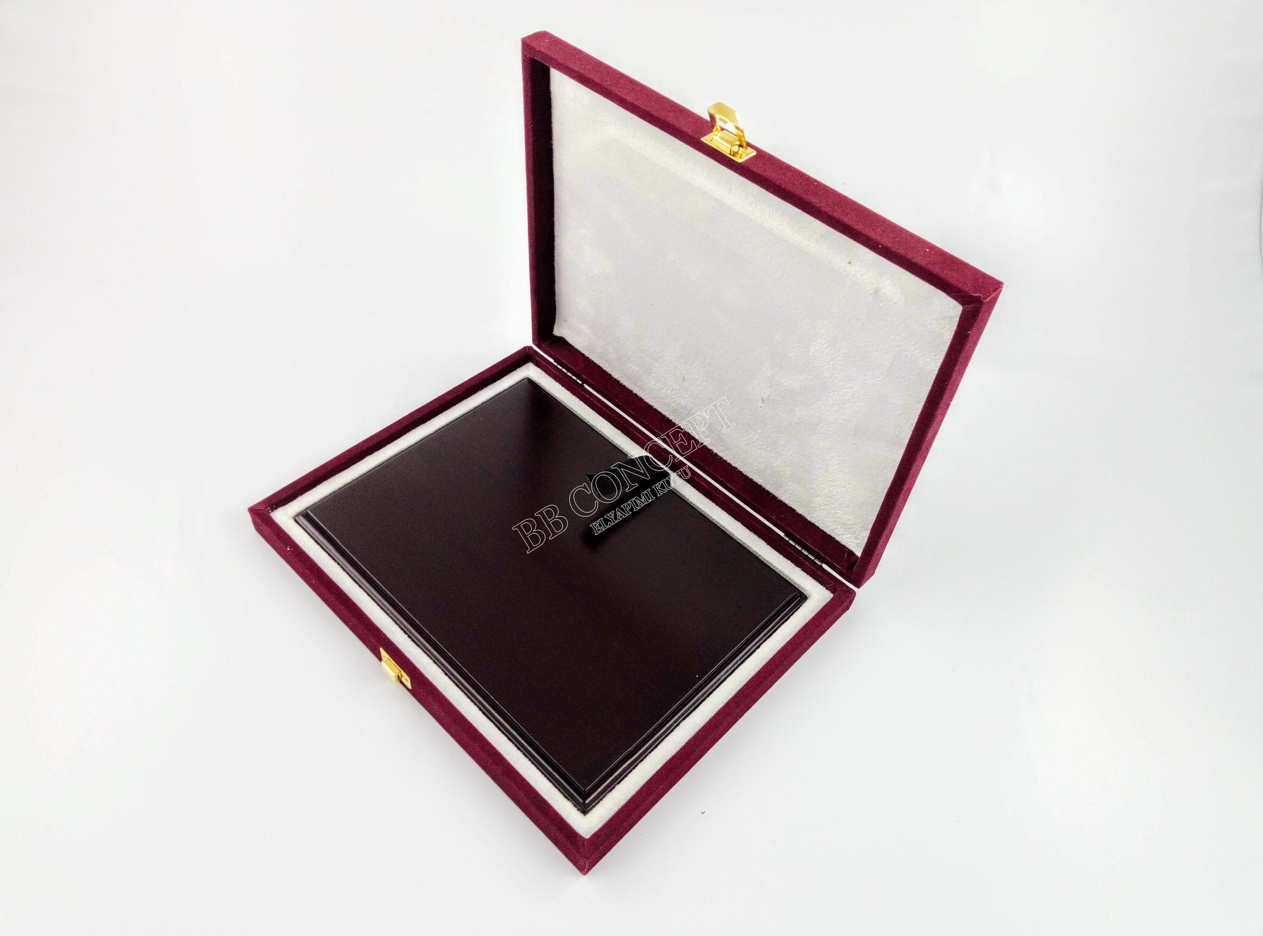 Ahşap Plaket 16x20 Kadife Kutulu Bordo (Yatay) - Görsel 8