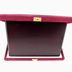 Ahşap Plaket 16x20 Kadife Kutulu Bordo (Yatay)