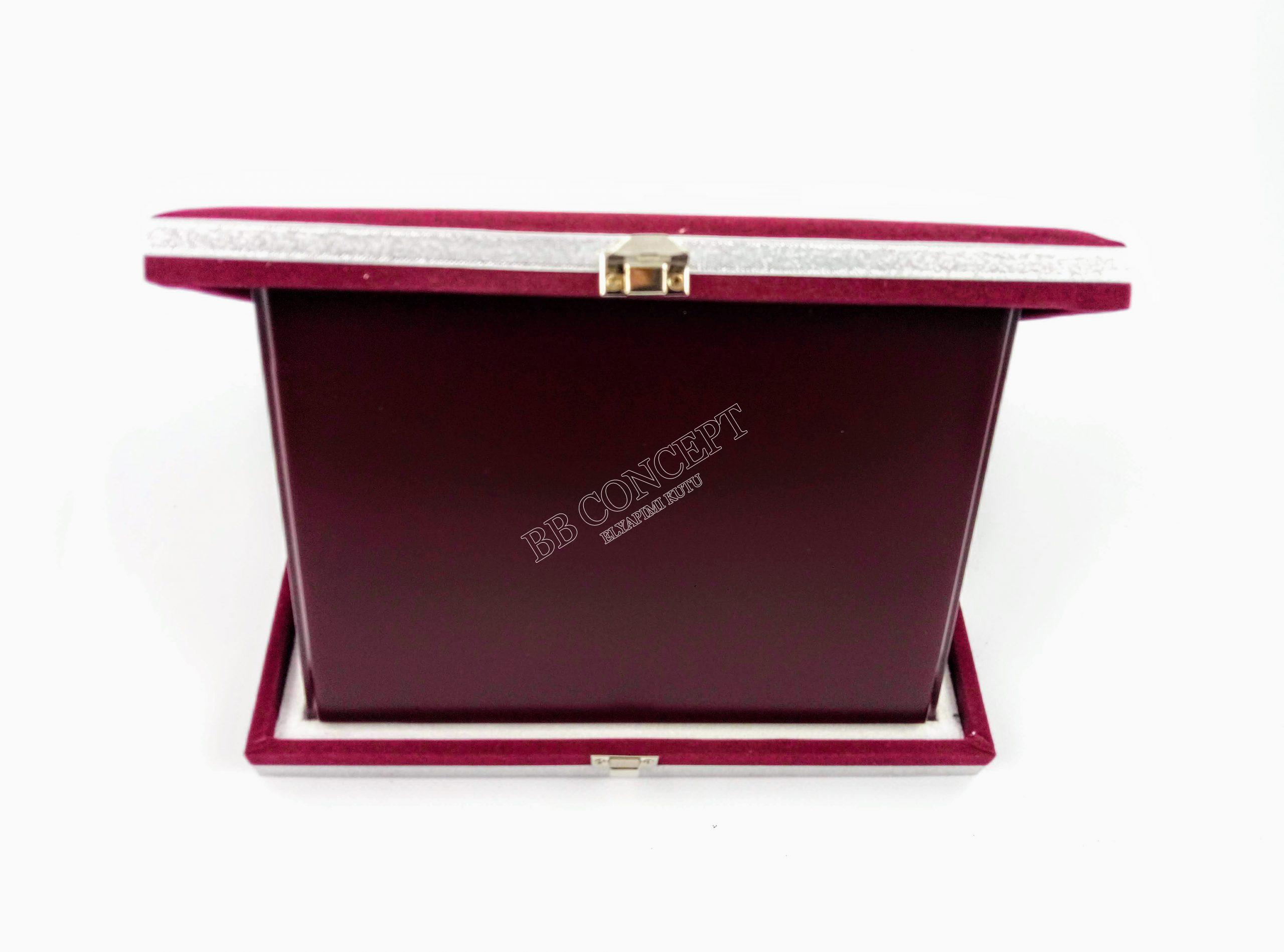 Ahşap Plaket 16x20 Kadife Kutulu Bordo (Yatay) - Görsel 6