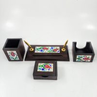 Ahşap ve Çinili Masa Üstü Seti