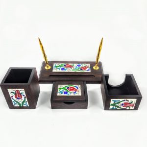 Ahşap ve Çinili Masa Üstü Seti