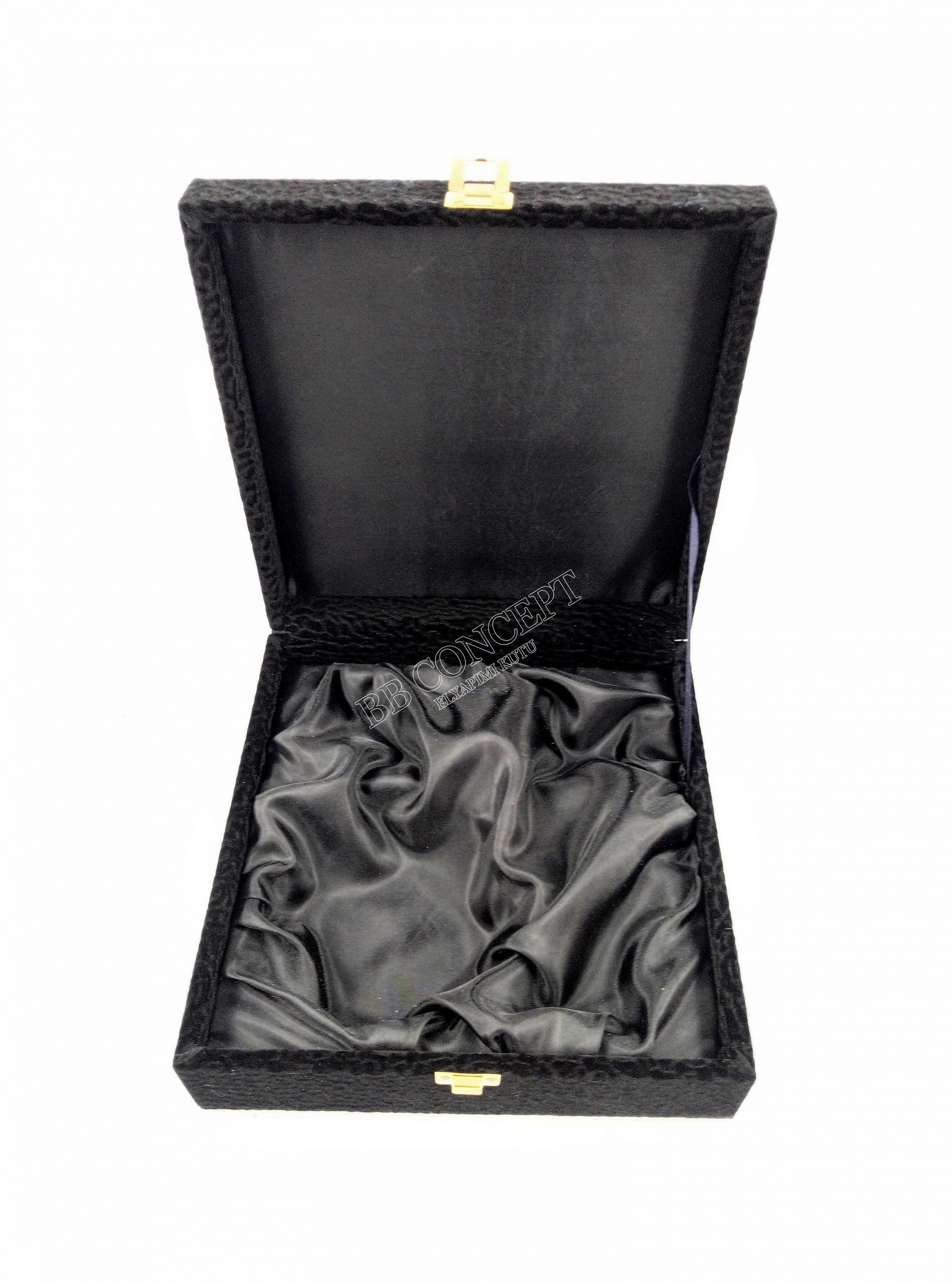 İkili Cezveli Kahve Fincanı Kutusu Desenli Kadife Ve Ahşap - Görsel 10