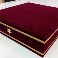 Kuran, Cezve, Kahve, Zamak İkili Kahve Fincan ve Lokumluk Seti Kadife Kutulu - Görsel 2