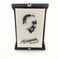 filografi atatürk portresi kadife kutulu