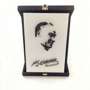 filografi atatürk portresi kadife kutulu