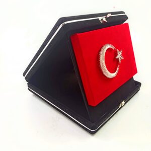 15.5X22 FİLOGRAFİ BAYRAK LÜKS KADİFE KUTULU