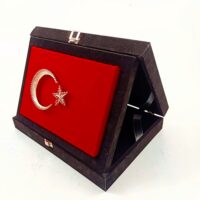 filografi bayrak kadife kutulu