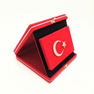 filografi bayrak lüks kadife kutulu