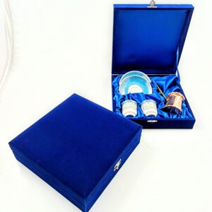 ikili cezveli kahve fincan seti kadife kutulu