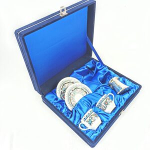 ikili cezveli kahve fincan seti lüks kadife kutusu