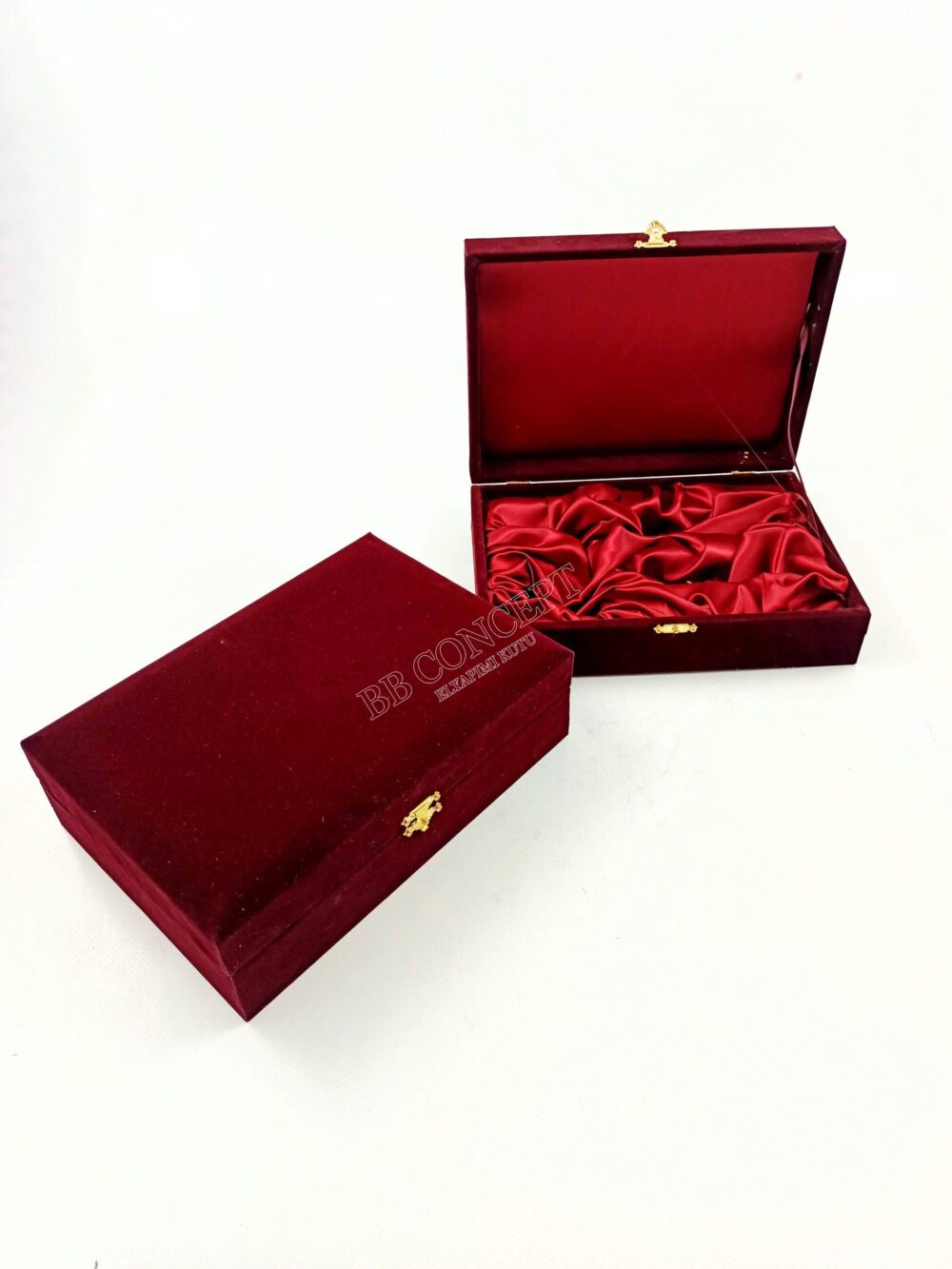 ikili kahve fincan kutusu kadife