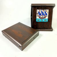 Ahşap Plaket 10x10 Çini Karolu Ahşap Kutulu 2 - Görsel 2