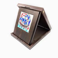 Ahşap Plaket 10x10 Çini Karolu Ahşap Kutulu 1 - Görsel 3