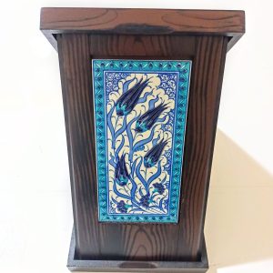 Ahşap Plaket 10x20 Çini Karolu Ahşap Kutulu 7