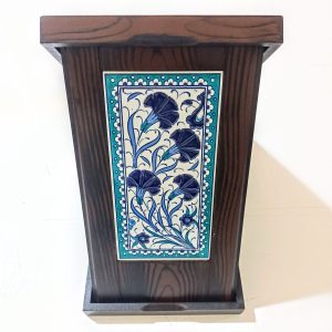 Ahşap Plaket 10x20 Çini Karolu Ahşap Kutulu 6