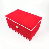 30cm Vazo Kutusu Kadife Kırmızı - Görsel 3