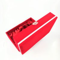 30cm Vazo Kutusu Kadife Kırmızı - Görsel 4